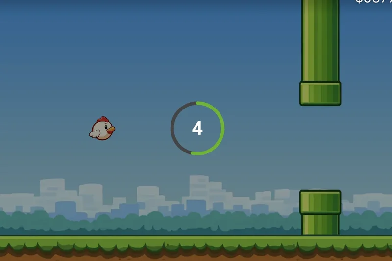 Flappy Rise round countdown timer used in disciplined session management